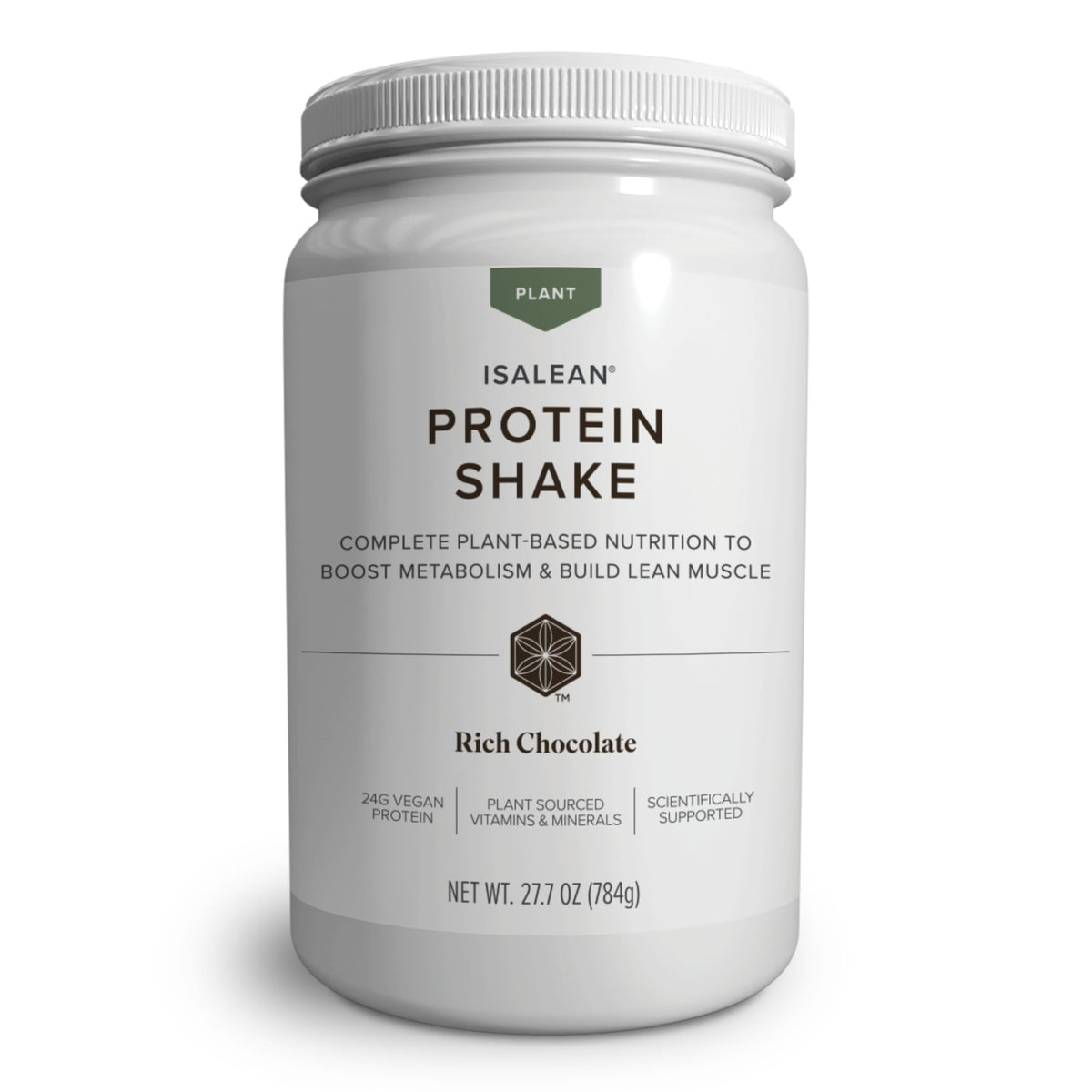 Isagenix IsaLean, 24g Plant-Based Protein, Vanilla Chai, 14 Servings | Meal Replacement Drink, Plant-Based Protein, Supports Lean Muscle Growth and Healthy Metabolism, Gluten-Free and Soy-Free