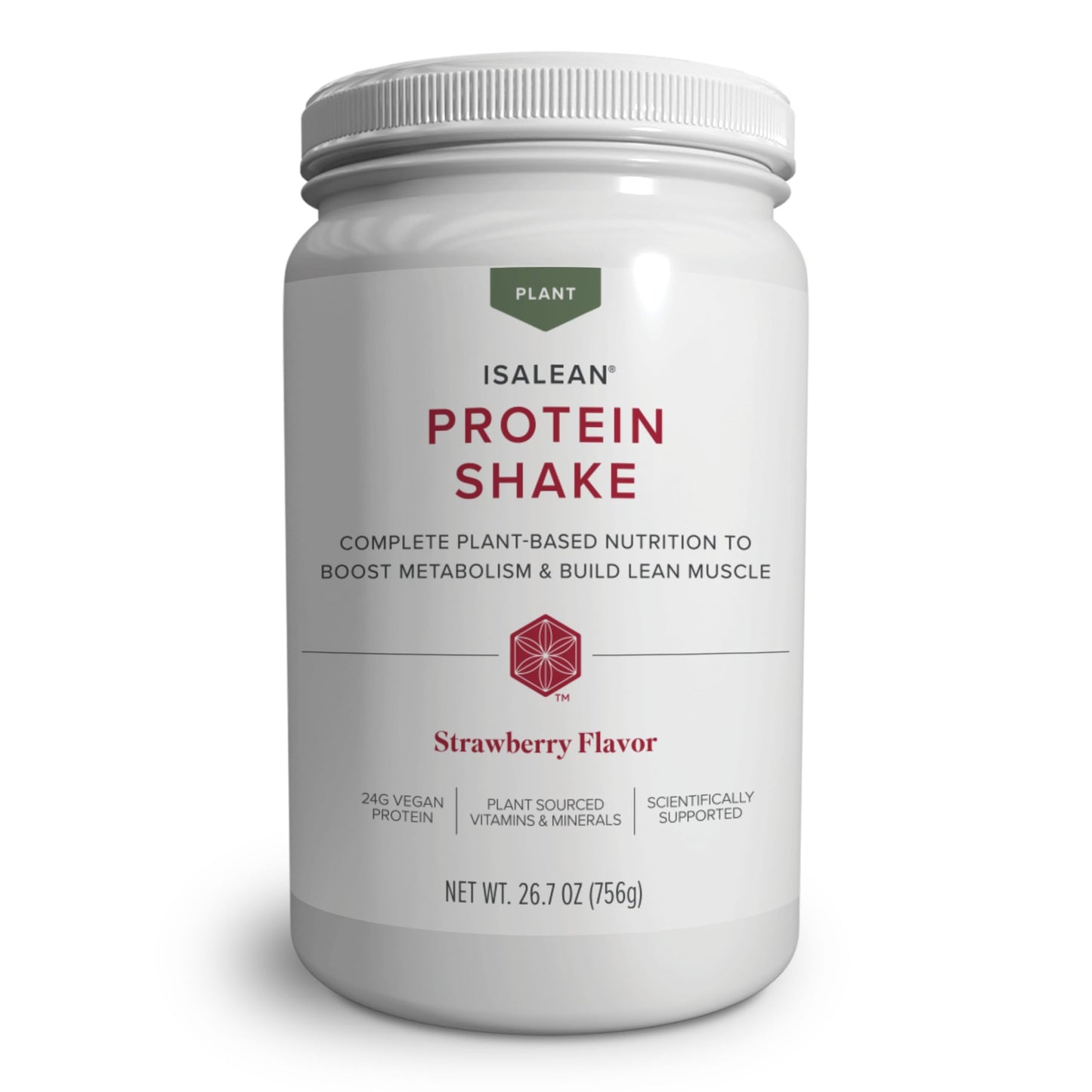 Isagenix IsaLean, 24g Plant-Based Protein, Vanilla Chai, 14 Servings | Meal Replacement Drink, Plant-Based Protein, Supports Lean Muscle Growth and Healthy Metabolism, Gluten-Free and Soy-Free