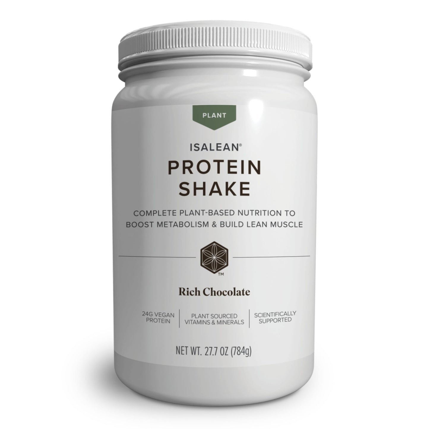 Isagenix IsaLean, 24g Plant-Based Protein, Vanilla Chai, 14 Servings | Meal Replacement Drink, Plant-Based Protein, Supports Lean Muscle Growth and Healthy Metabolism, Gluten-Free and Soy-Free