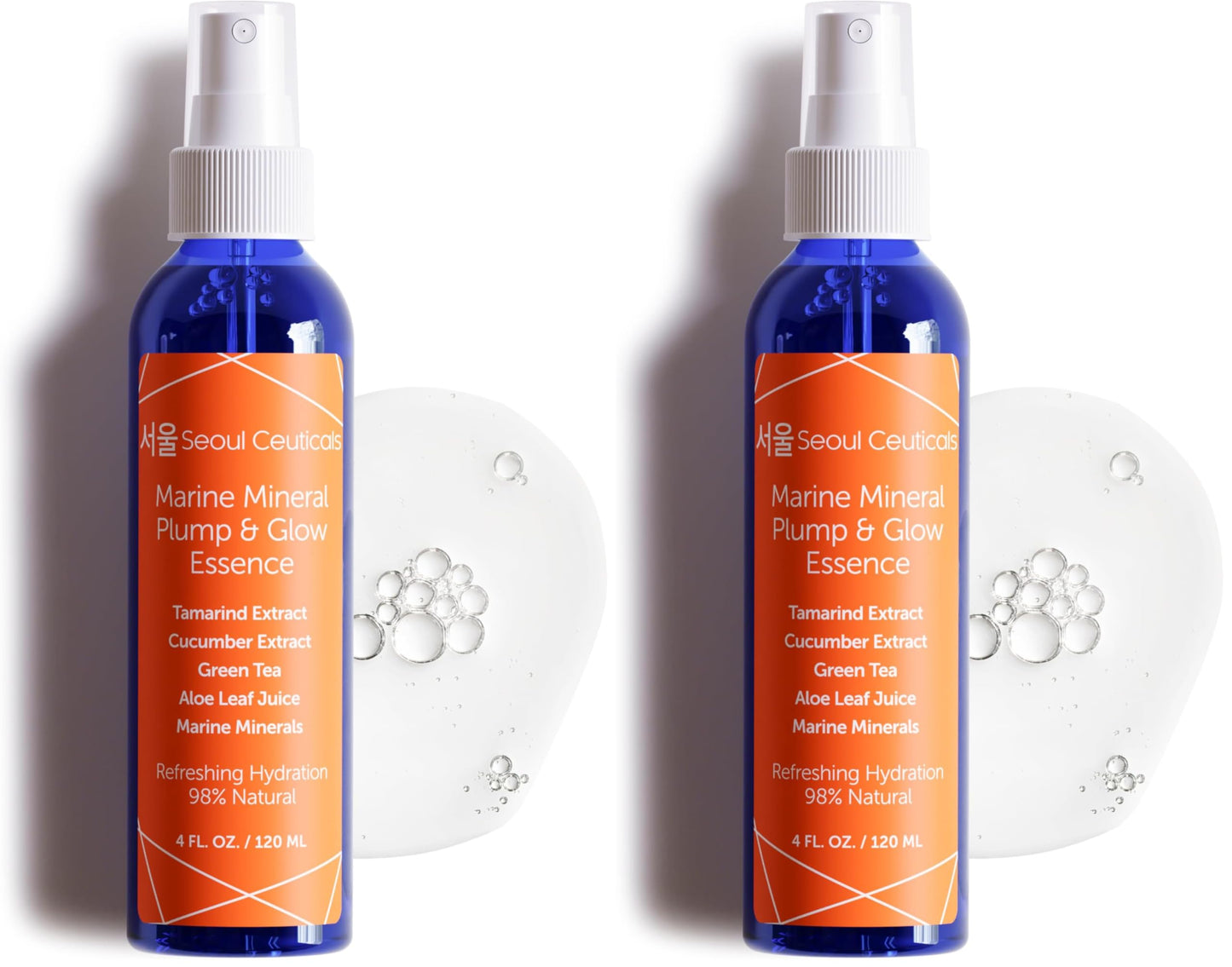 SeoulCeuticals Korean Skin Care Essence Toner - K Beauty Skincare Spray Mist for Face Contains Cucumber Extract and Marine Minerals + Organic Aloe - Get that Healthy Youthful Glow (Pack of 2)