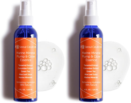 SeoulCeuticals Korean Skin Care Essence Toner - K Beauty Skincare Spray Mist for Face Contains Cucumber Extract and Marine Minerals + Organic Aloe - Get that Healthy Youthful Glow (Pack of 2)