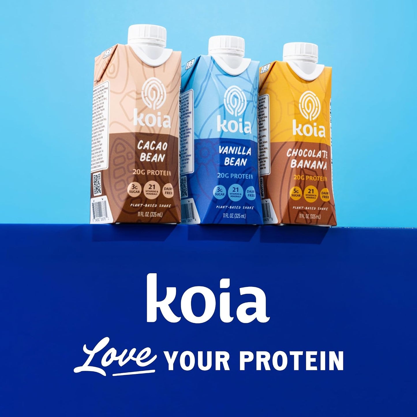 Koia Plant-Based Protein Shake - Vanilla, 11 Fl Oz (Pack of 12)