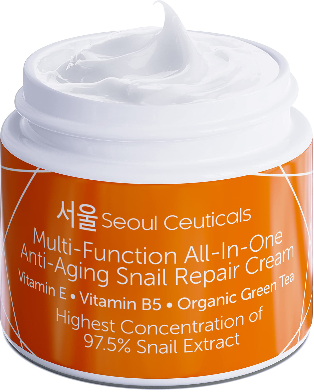 SeoulCeuticals Korean Skin Care Set - Korean Green Tea Face Mask + Korean Snail Cream Moisturizer - Potent Korean Skincare Set Eliminates Dull Dry Skin for Healthy K Beauty Glow