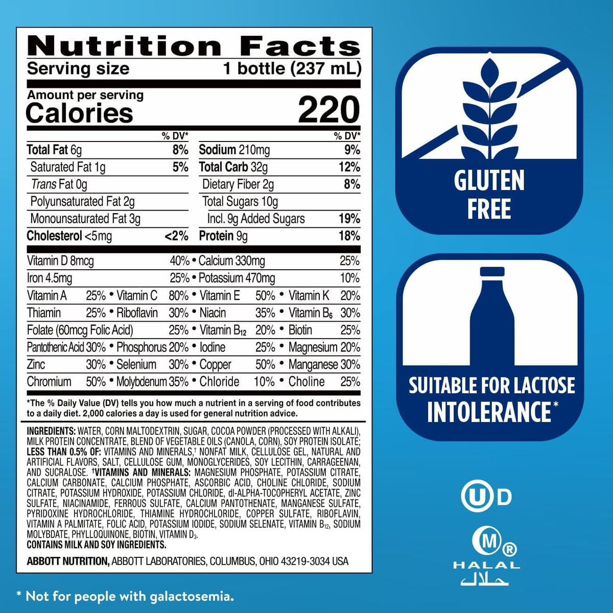 Ensure Original Dark Chocolate Nutrition Shake | Small Meal Replacement Shake | Ready To Drink | 9g Protein, 27 Vitamins and Minerals | 8 fl oz - 24 Pack