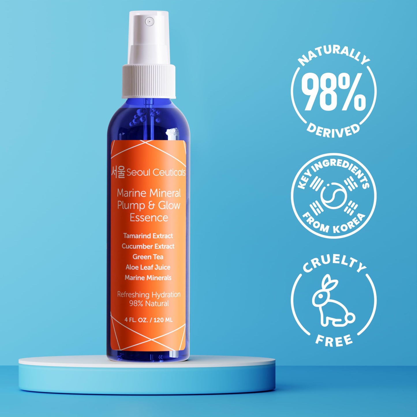 SeoulCeuticals Korean Skin Care Essence Toner - K Beauty Skincare Spray Mist for Face Contains Cucumber Extract and Marine Minerals + Organic Aloe - Get that Healthy Youthful Glow (Pack of 2)
