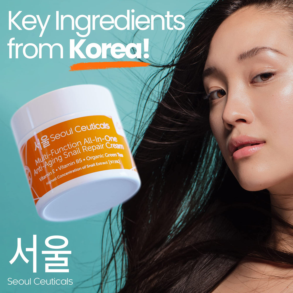 SeoulCeuticals Chebula Serum + Snail Mucin Cream - Korean Skincare Anti Aging Set