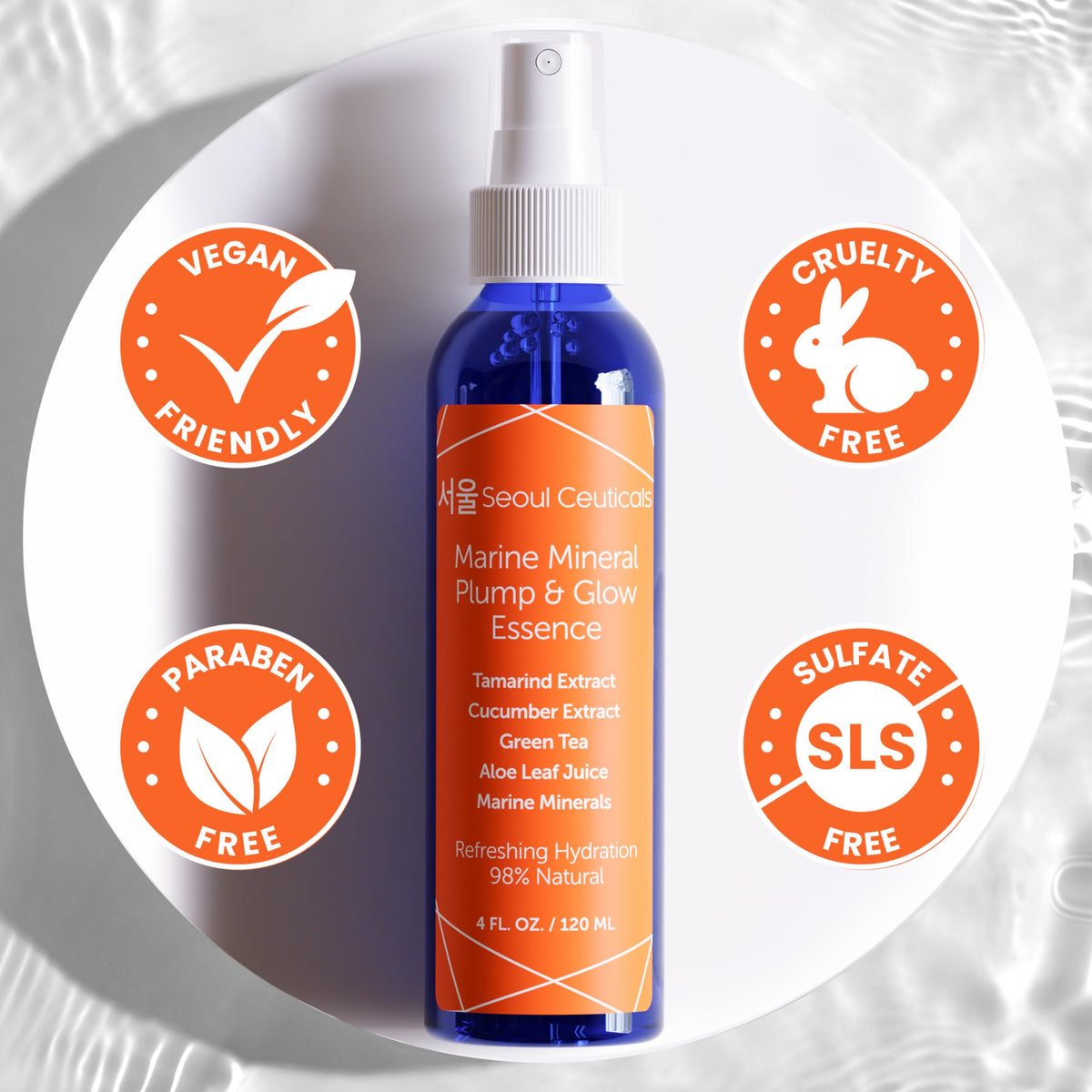SeoulCeuticals Korean Skin Care Essence Toner - K Beauty Skincare Spray Mist for Face Contains Cucumber Extract and Marine Minerals + Organic Aloe - Get that Healthy Youthful Glow (Pack of 2)
