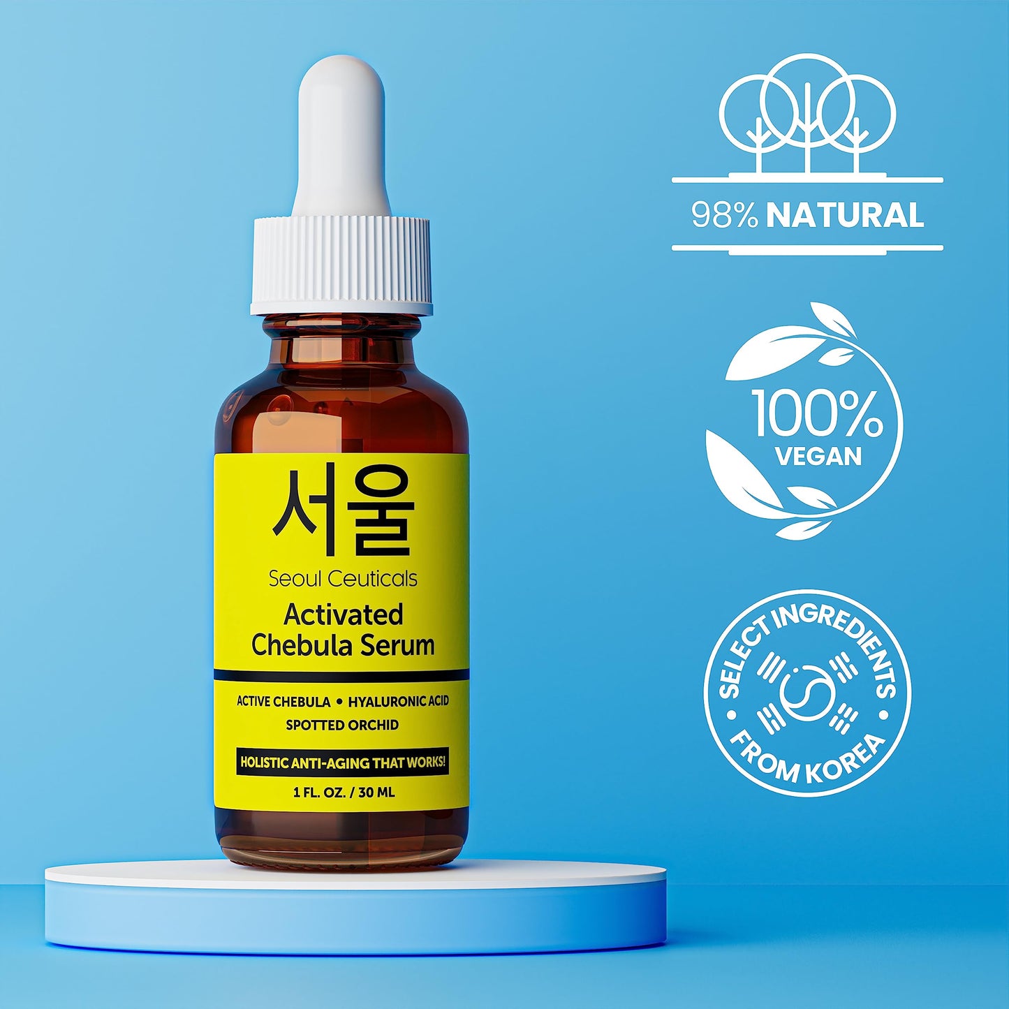 SeoulCeuticals Chebula Serum + Snail Mucin Cream - Korean Skincare Anti Aging Set